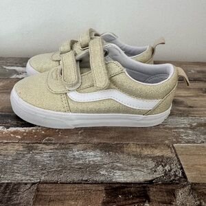 Kids Gold Canvas Vans Sneakers